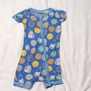 Charming Blue Cookie and Milk Kids Bodysuit